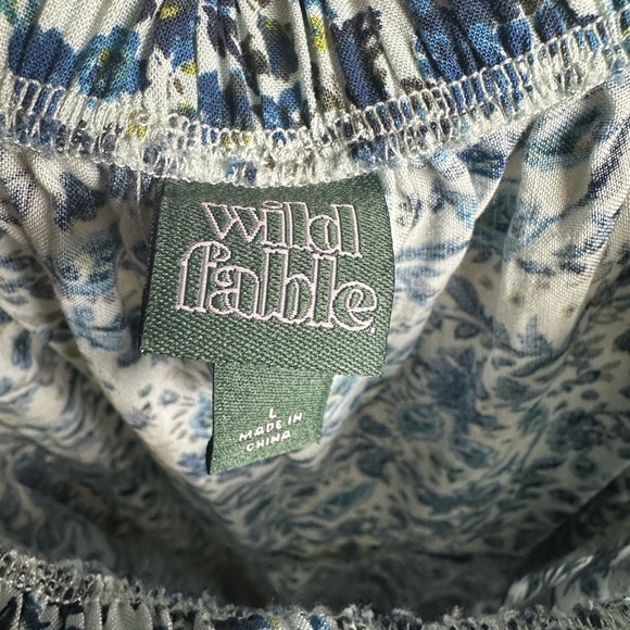 Wild Fable Babydoll Dress Blue Floral Size L - Picture 4 of 5